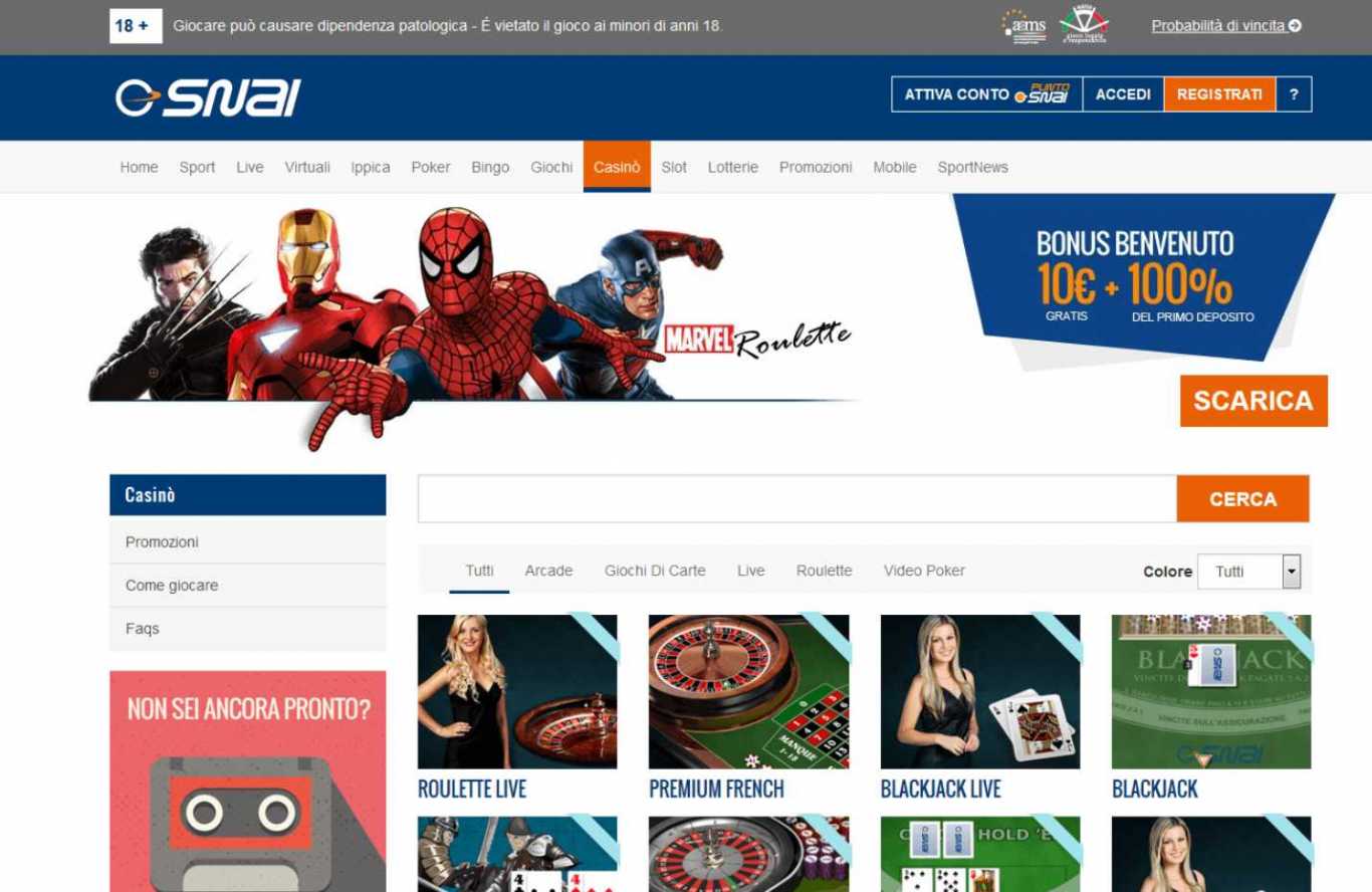 Snai scommesse in Italia