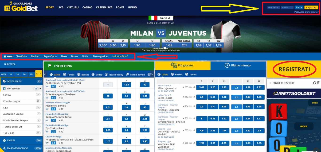 Goldbet accedi